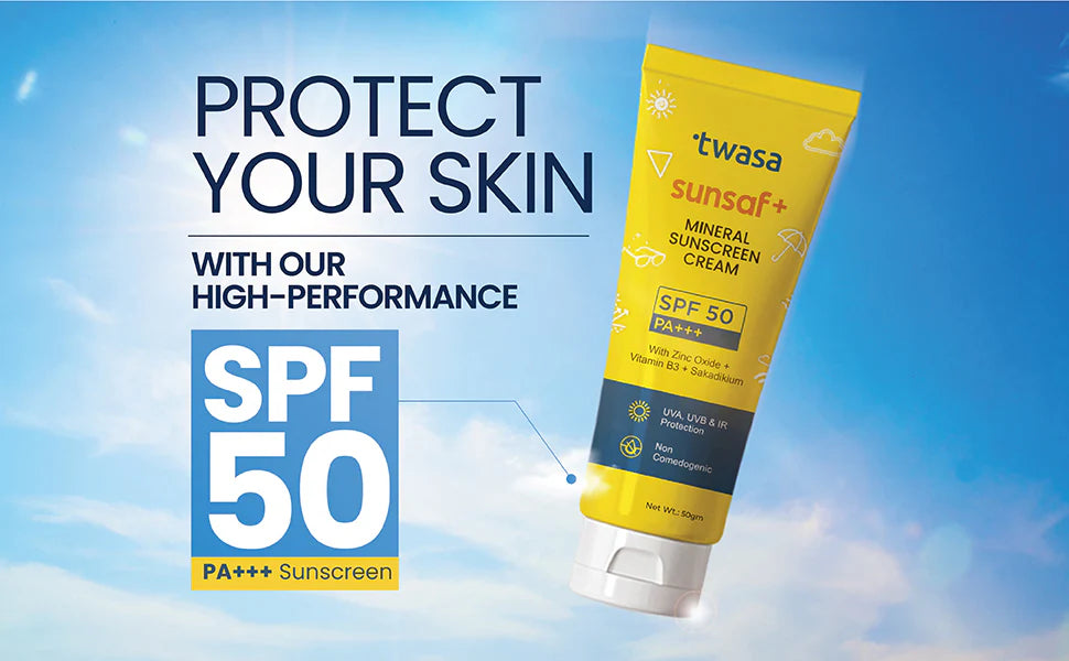 Sunscreen cream SPF 50 for all-day protection