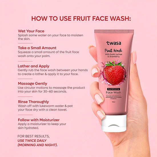 Twasa Strawberry Face Wash for Oily & Acne-Prone Skin