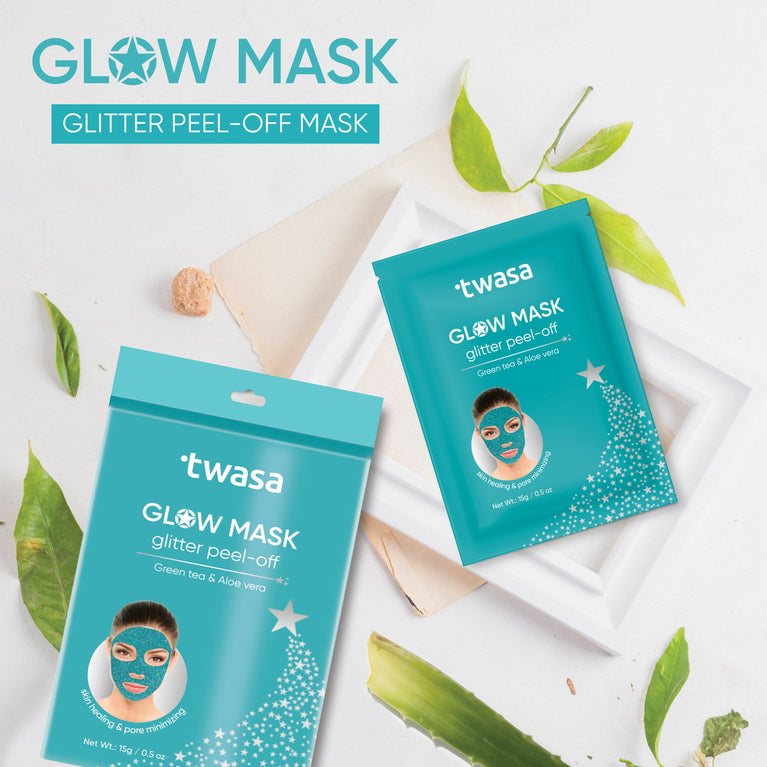 Glow Mask - Peel off Glitter Mask With Green Tea and Aloe Vera