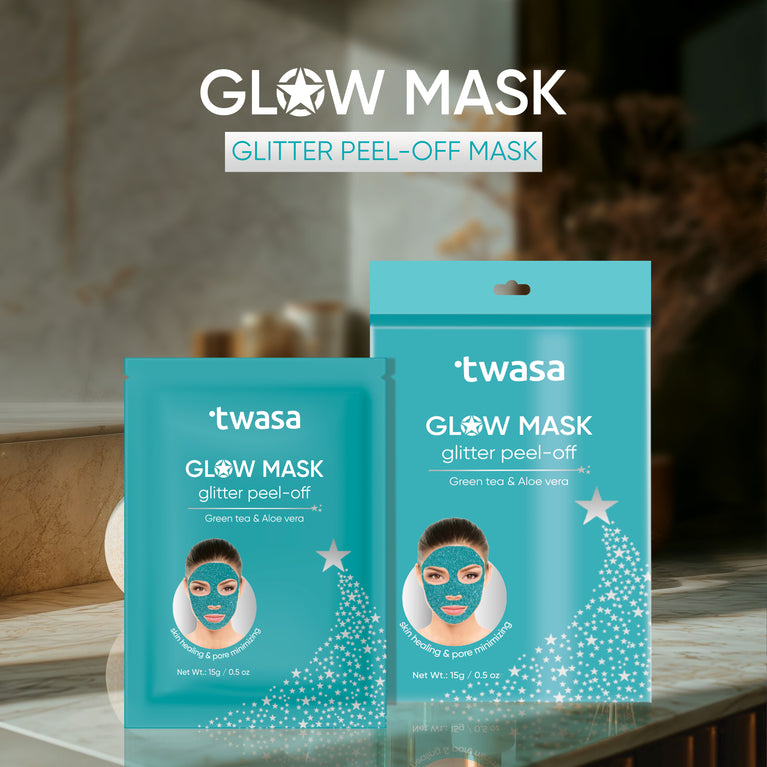 Glow Mask - Peel off Glitter Mask With Green Tea and Aloe Vera