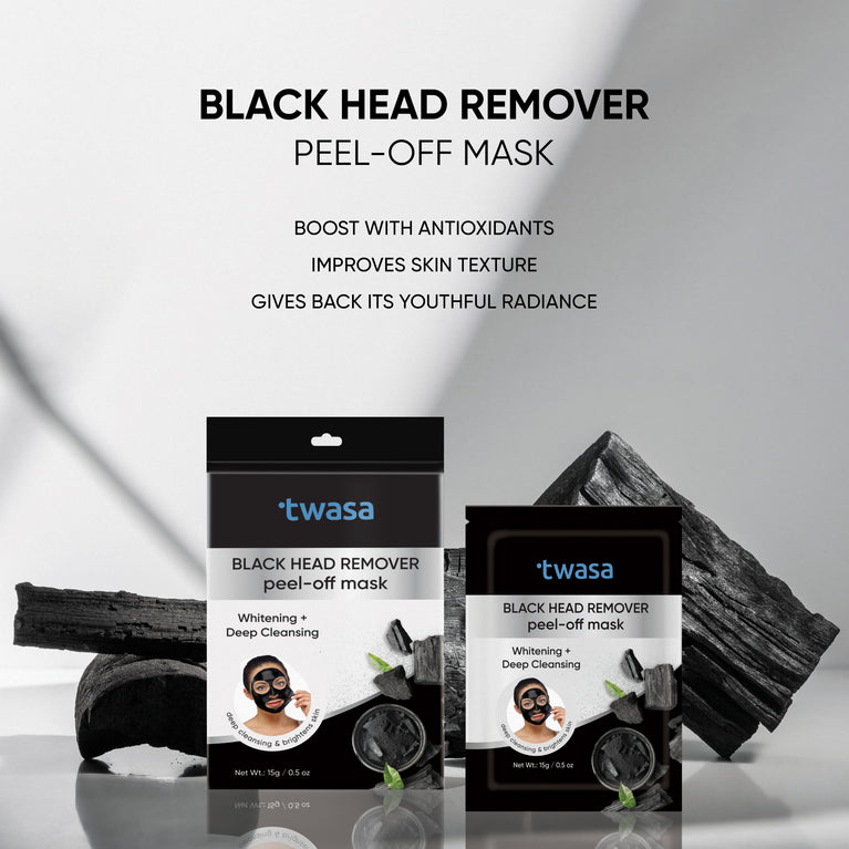 Activated Charcoal Peel Off Mask for Blackheads, Detoxifying & Deep Cleansing, Rejuvenating Face Mask