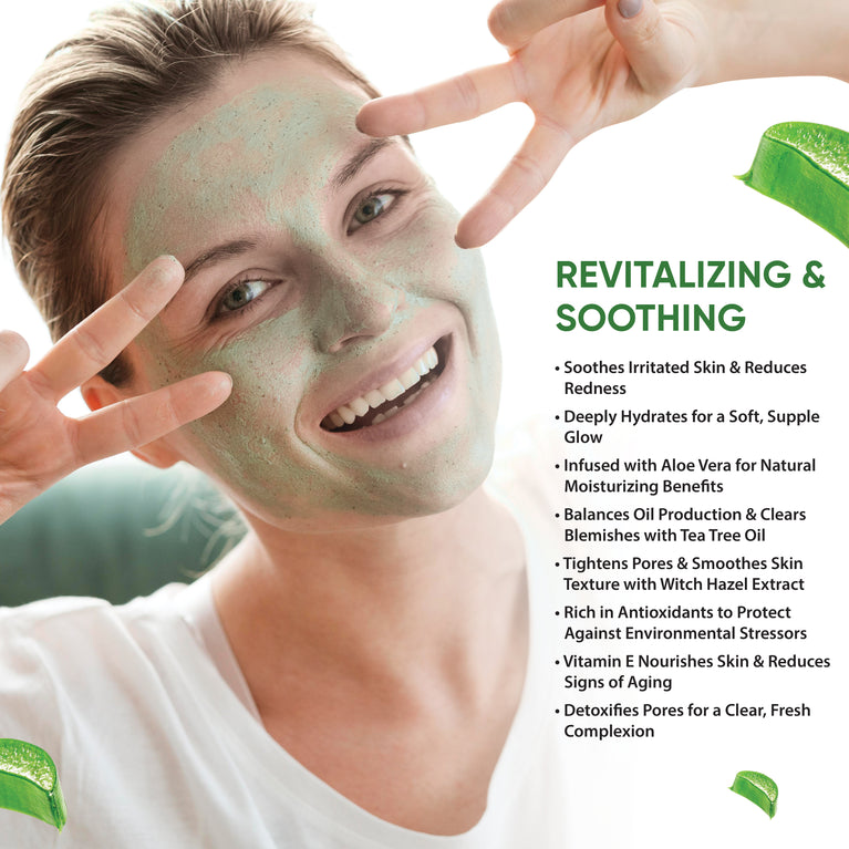 Natural Aloe Vera Peel Off Gel Face Mask – Hydrating, Acne Treatment, and Skin Rejuvenation