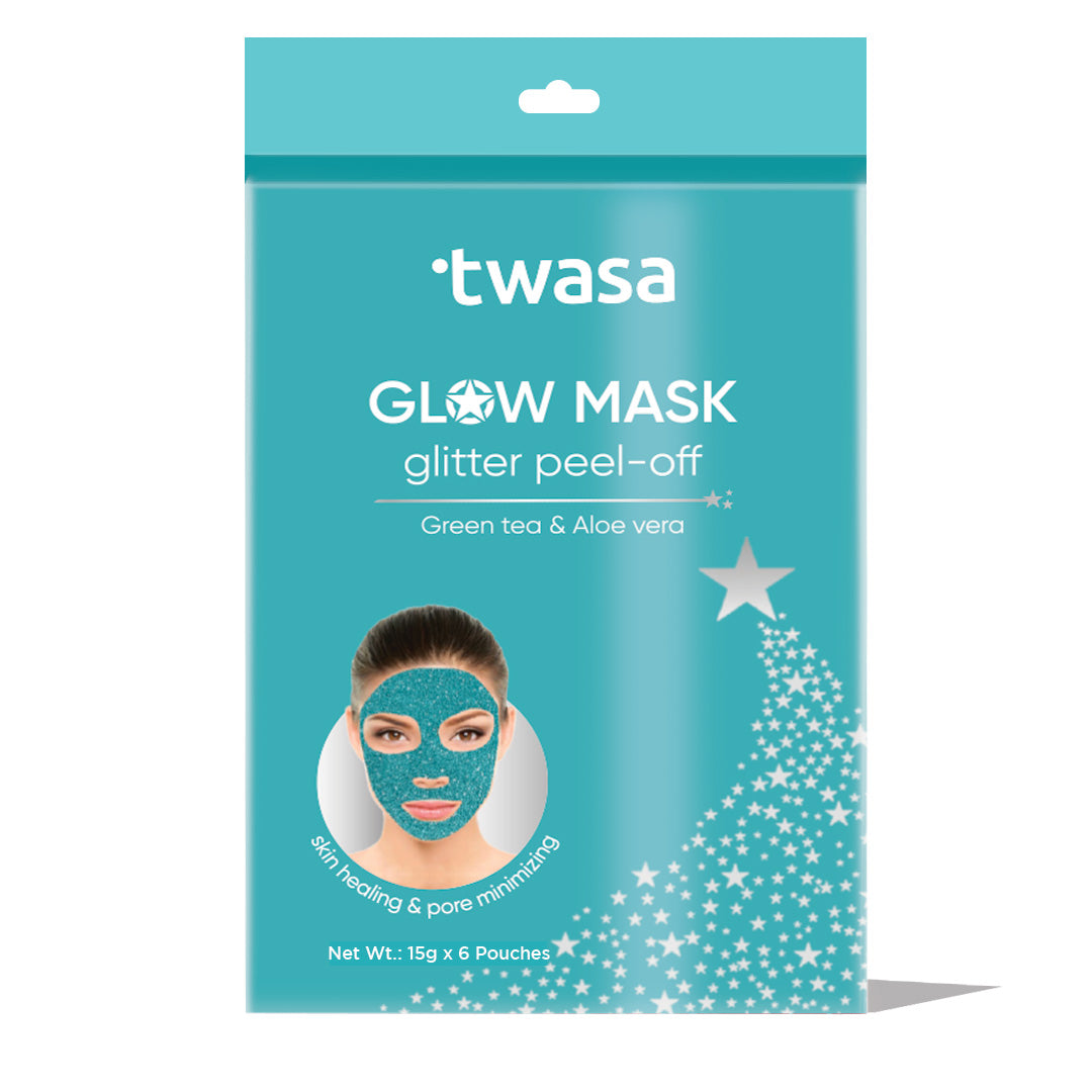 Glow Mask - Peel off Glitter Mask With Green Tea and Aloe Vera