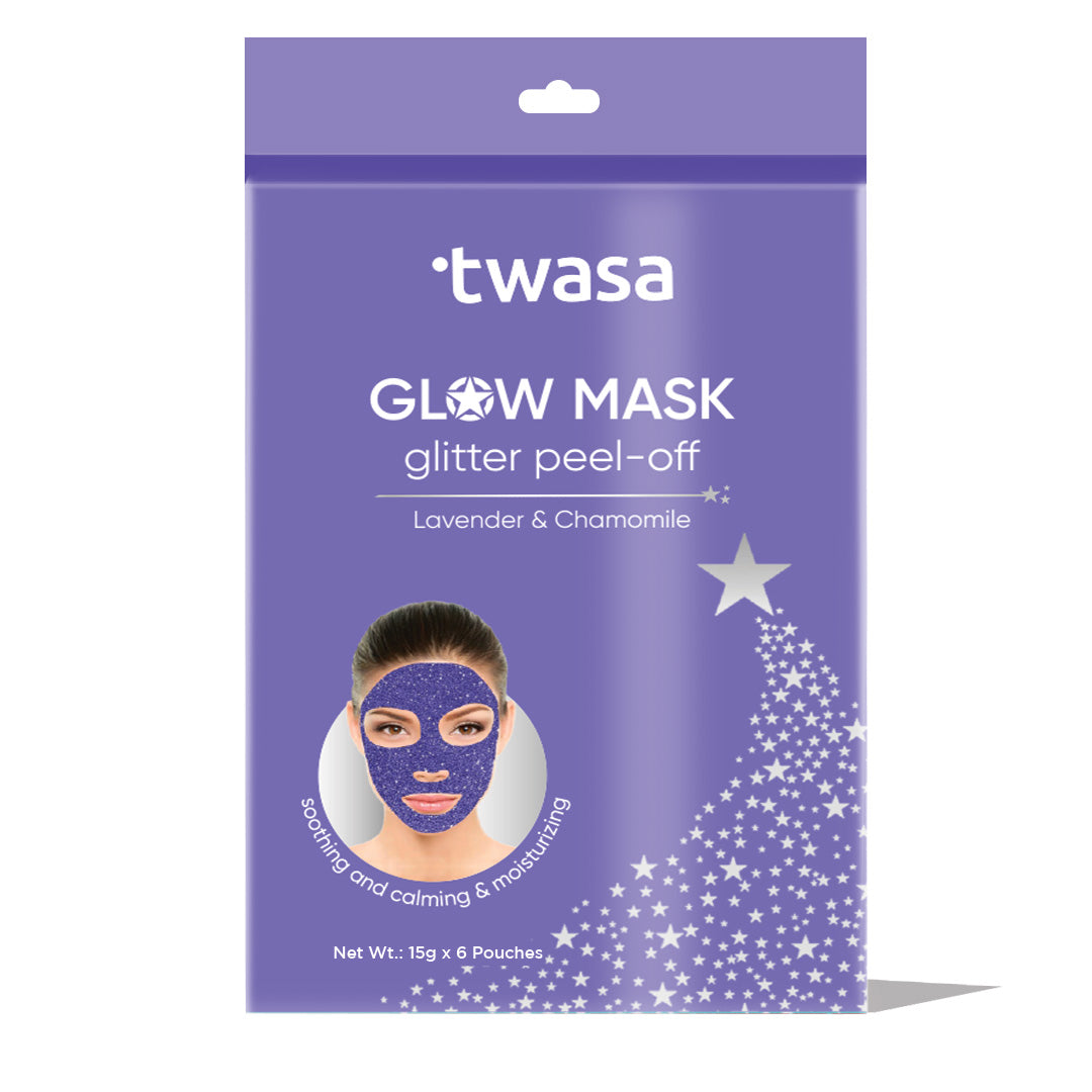 Glow Mask - Lavender Chamomile Glitter Peel Off Mask for Glowing Skin