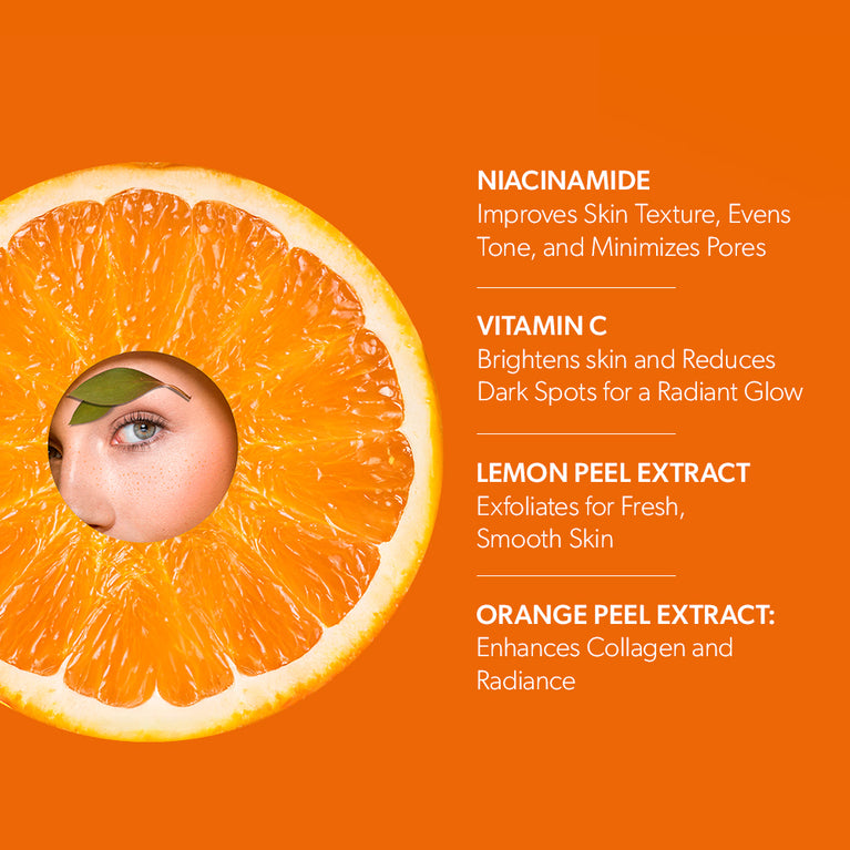 Vitamin C Face Wash for Glowing Skin and Brightening - Natural Vitamin C Facial Cleanser for Acne, Oily, and Dry Skin