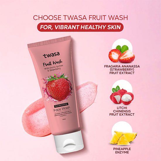 Twasa Best Strawberry Face Wash for Glowing Skin