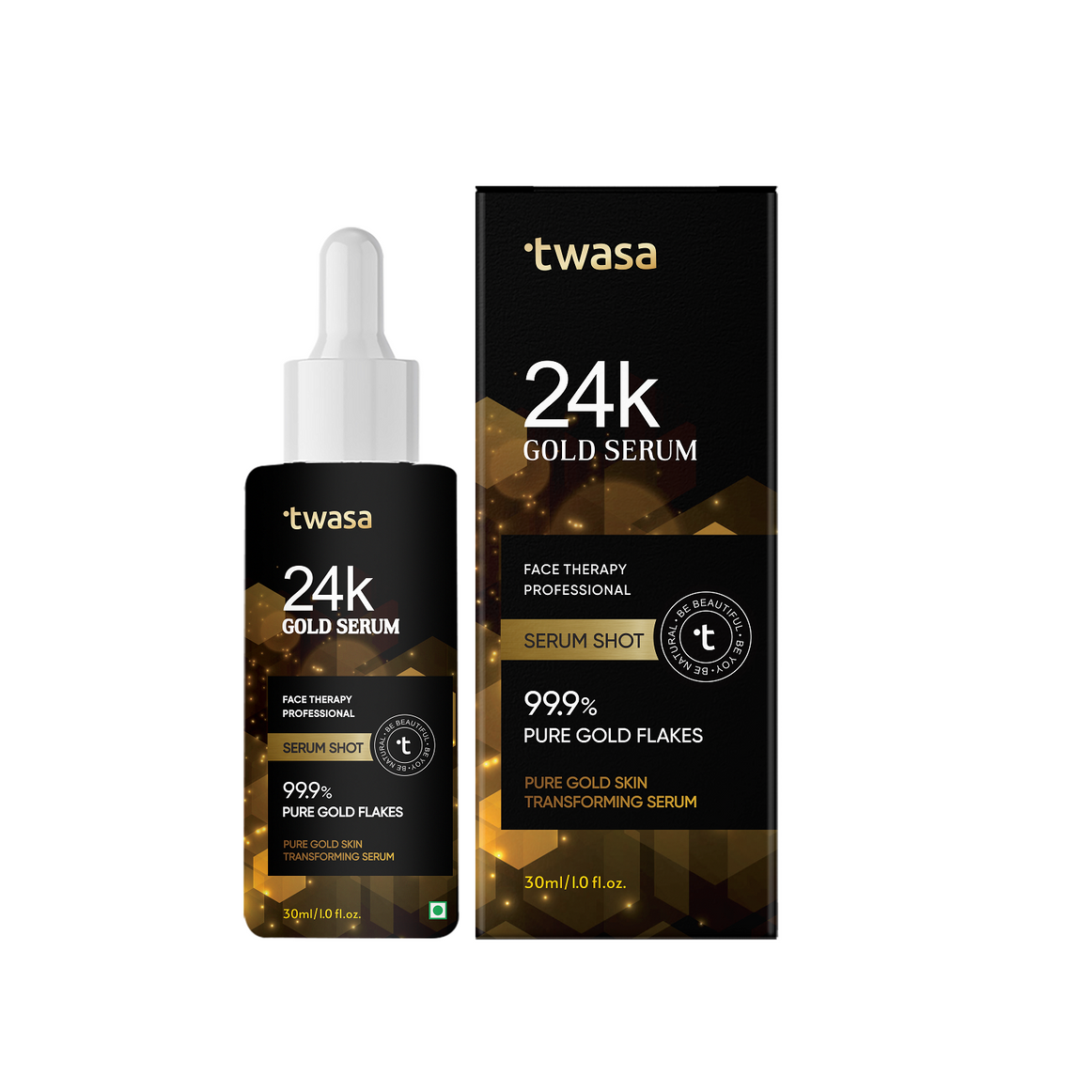 Elevate your skincare routine with the Twasa 24k Gold Face Serum for Glowing Skin. This luxurious serum harnesses the power of 24 karat gold to enhance your skin's natural radiance, making it the best serum for glowing skin. Ideal for those seeking a glass skin serum, it provides a luminous and youthful glow with every application.