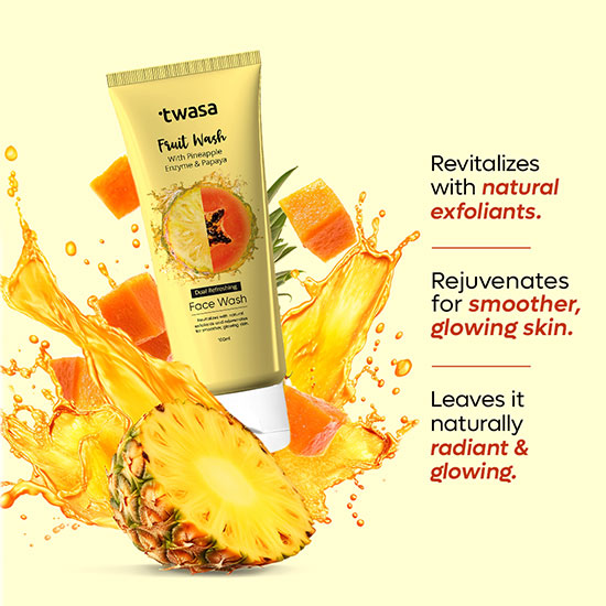 Twasa Pineapple Enzyme Face Wash - Gentle Exfoliation for Radiant Skin