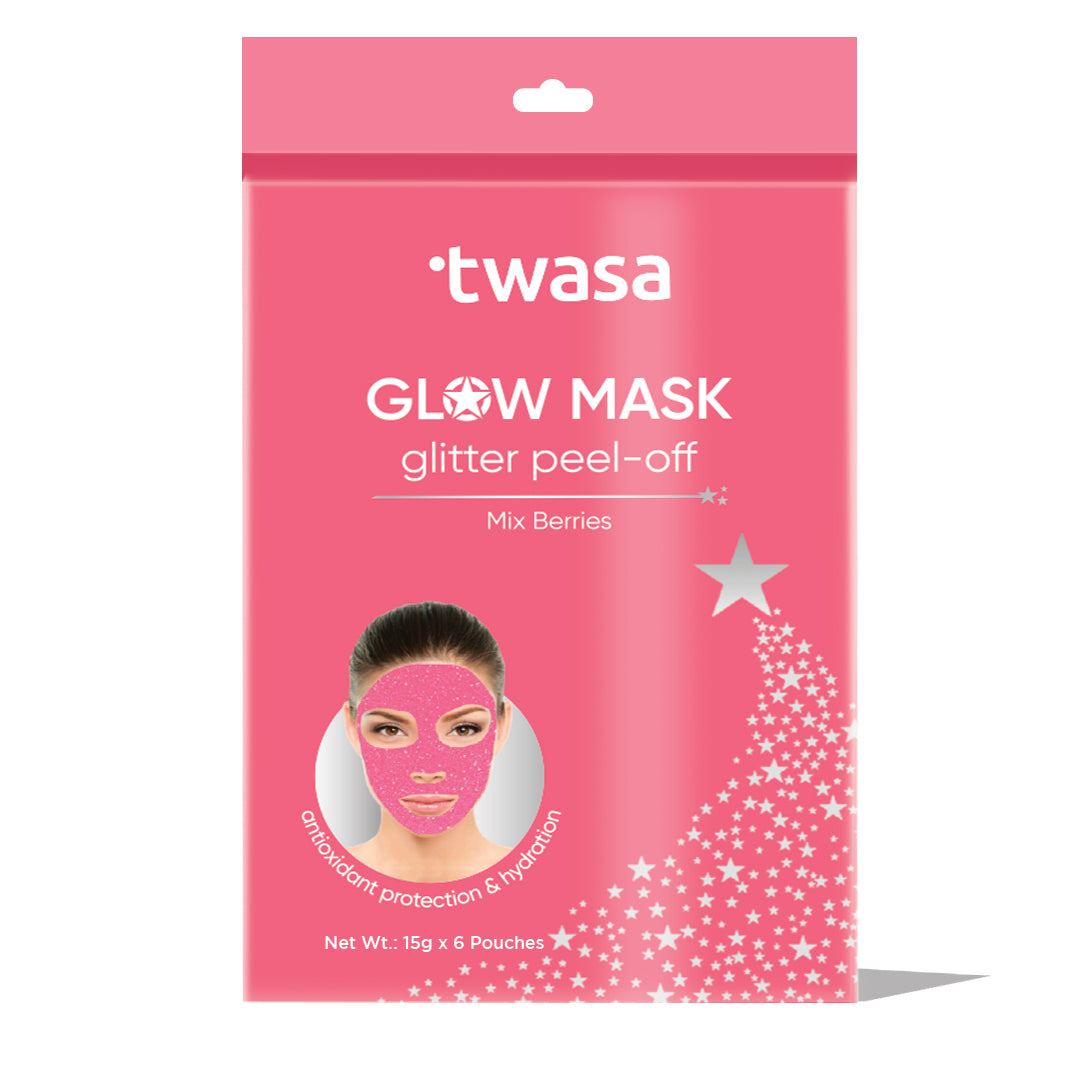 Glow Mask - Mix Berries Pink Glitter Peel Off