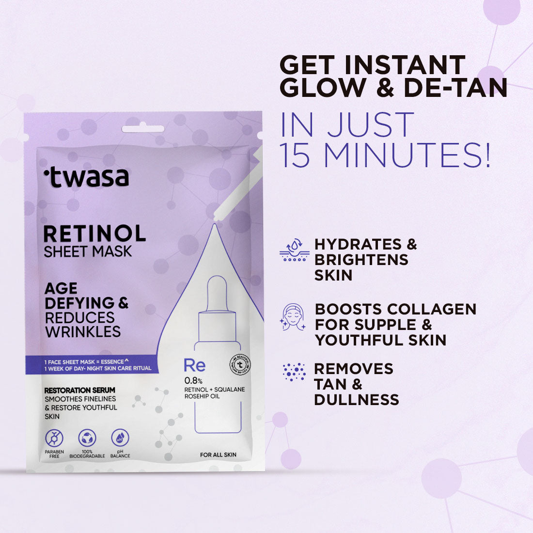 Buy Retinol Sheet Mask for Radiant Skin Shop Serum Sheet Mask Online