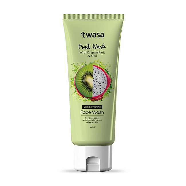 Twasa  Dragonfruit & Kiwi Face Wash for Glowing Skin, Natural Kiwi Face Cleanser for Dry & Oily Skin