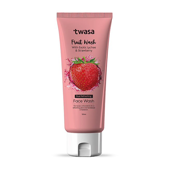 Strawberry Face Wash for Glowing Skin & Acne with Natural Extracts for Oily, Dry & Sensitive Skin