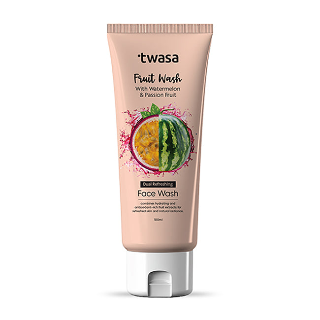 Watermelon & Passion Fruit Glow Face Wash for Hydrating, Brightening, Oil Control & Acne Prevention – Gel Cleanser